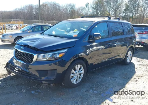 2016 Kia Sedona Lx из США, поврежденный, VIN KNDMB5C12G6082396